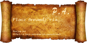Placz Annamária névjegykártya